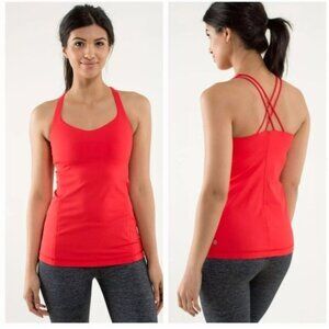 Lululemon Free To Be Tank Red Women's Red Tank Top Size 4
